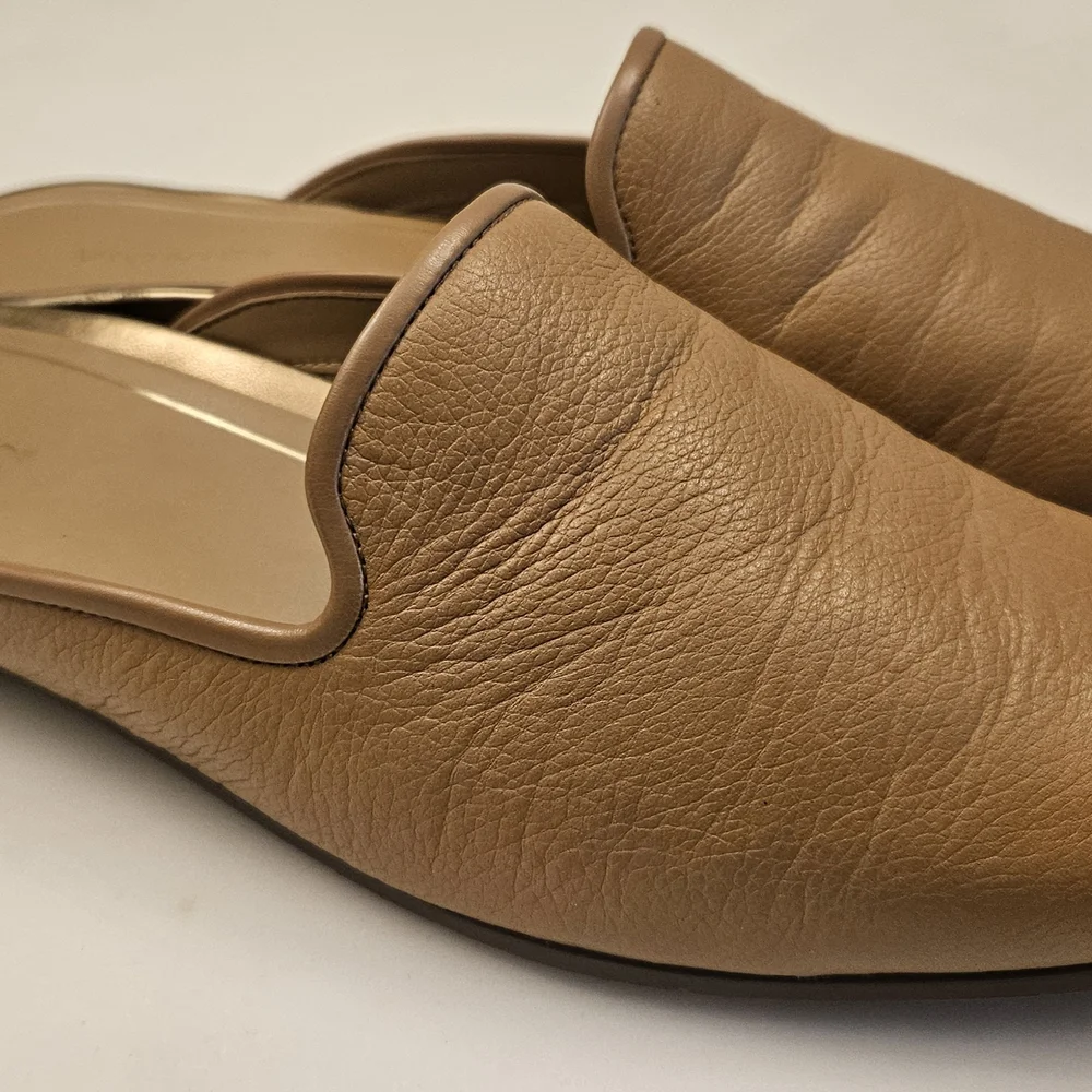 Vionic Willa Tan Leather Mules with Minimalist Design - Picture 4 of 7